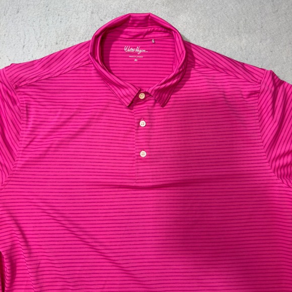 Walter Hagen Other - Walter Hagen Polo Shirt Mens XL Pink Good Striped Short Sleeve Golf Top